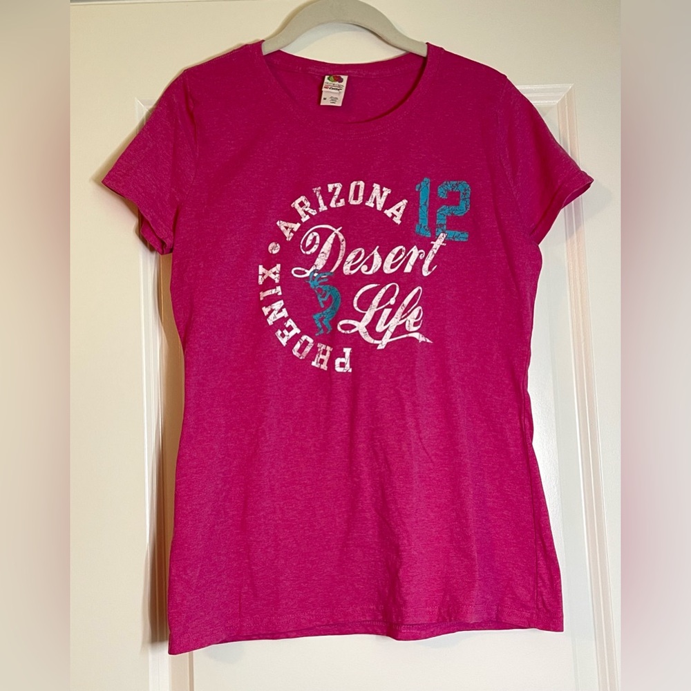 Fruit of the Loom Arizona Pink Short Sleeve Tee Shirt